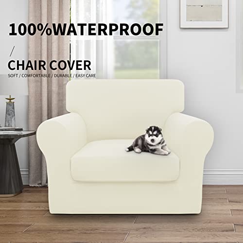 Image of Easy-Going Waterproof 2 Pieces Chair Cover Couch Covers for Sofa
