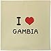 Azeeda 40cm 'I Love Gambia' Funda de cojín de Lona (CV00023610)
