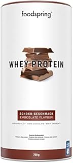 foodspring Whey Protein Powder Chocolate  with 24g Protein for Muscle Building, Perfect Solubility, from Pasture Milk, Rich in BCAAs & EAAs - 750g