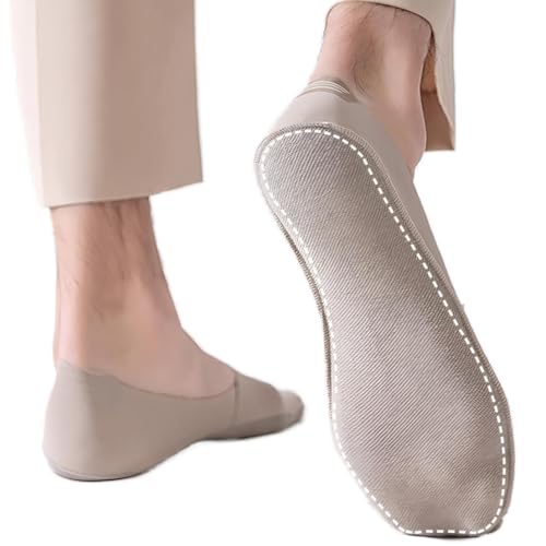 7 Pairs No Show Socks for Men, Invisible Ice Silk Low Cut Liner Socks with Non-Slip Grips4
