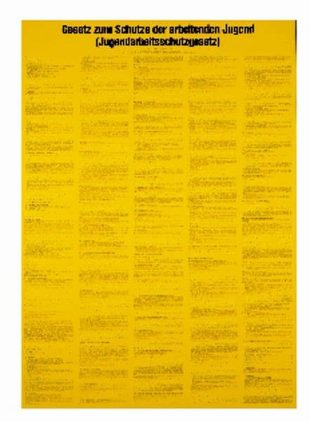 623/21 Aushang Jugendarbeitsschutzgesetz, Aluminium Glatt, Maße 600mm x 800mm x 0.6mm