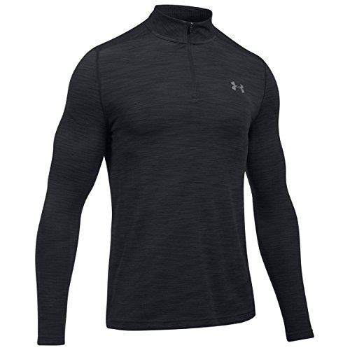Image of Under Armour Men Threadborne Seamless 1/4 Zip T-shirt - Black, Large