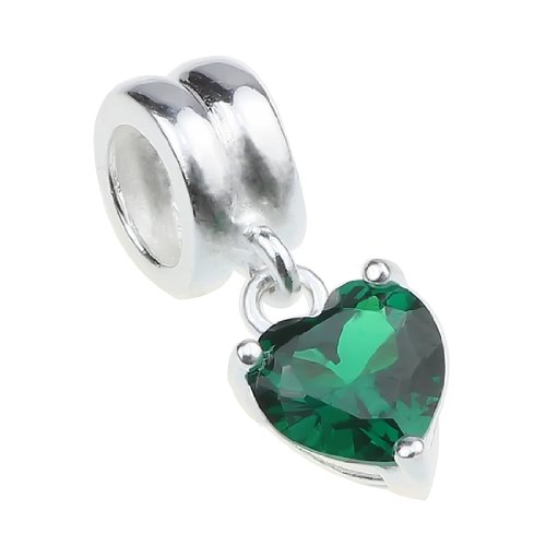 Ciondolo/pendente a forma di cuore in zirconia