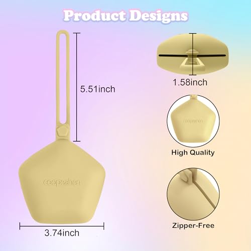 Image of Pacifier Holder Case, Large Capacity Portable Pacifier Storage Case, 100% Food Grade Silicone Pacifier Holder，BPA Free(Yellow)
