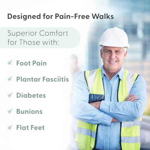 Orthofeet Men's Orthopedic Hands-Free Slip On Work Boots Graphite4