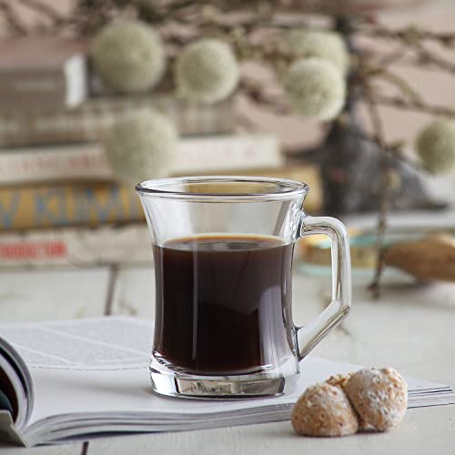 LAV 6 pieza Zen + Glass taza Set - Estilo Moderno Sqaure Tea Mango/café Vasos - Claro - 225ml