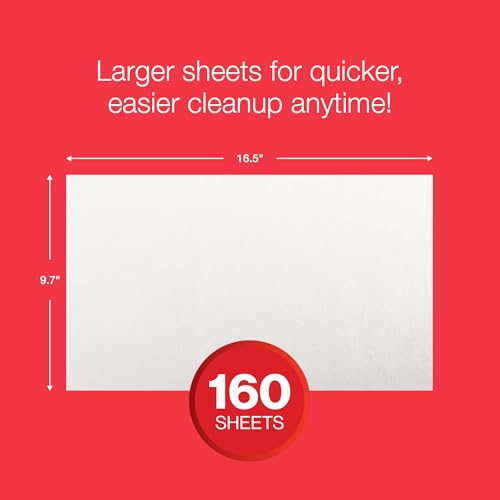 Image of EZbrnd Multi-Purpose Cleaning Cloths Towels, Pop Up Box, White Shop Towels, 160sheets /box [X60]
