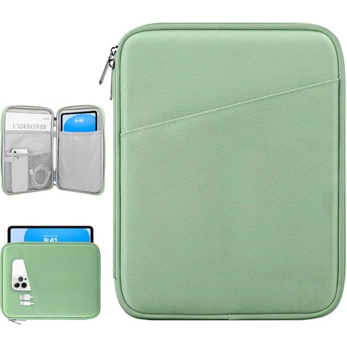 Dadanism 9-11 Zoll Tablet Tasche Hülle für iPad Air/Pro 11', iPad (A16) 11. Gen 11', i-Pad 10. Gen 10,9' Air 5/4, i-Pad 9/8/7. Gen 10,2', Galaxy Tab A9+ 11'/S9 FE 10,9', Tab M11 11',Dunkel Grün