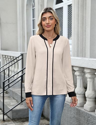Image of Blooming Jelly Women's Long Sleeve Blouses Dressy Casual Business Work Tops
