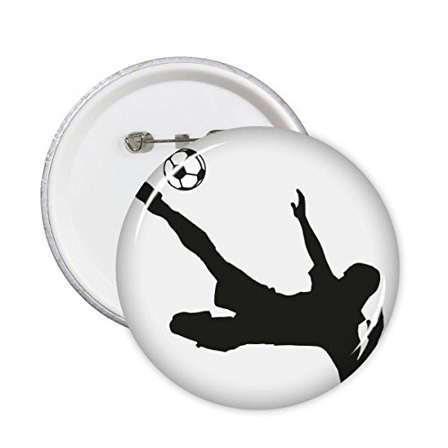 Badge de football vêtement décoration ronde taille M 5pcs