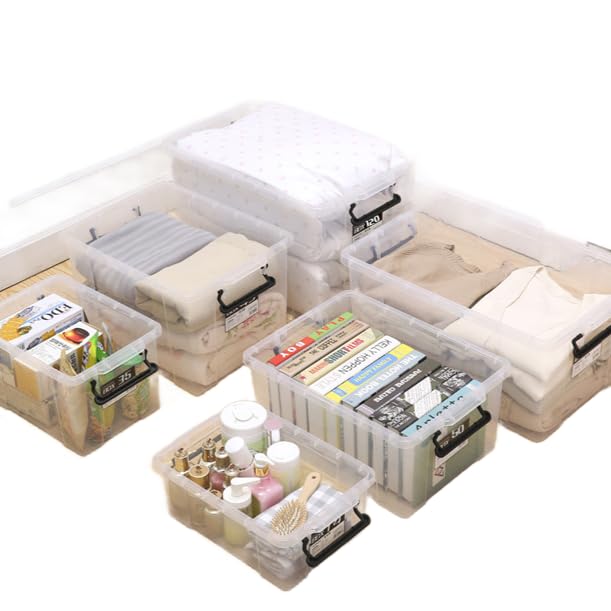 Amazon｜収納ボックス 衣装ケース ふた付き 透明な収納ボックス 大型