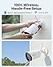 REOLINK 2K Security Camera Wireless Outdoor, 3MP Solar/Battery Powered Cameras for Home Security, Infrared Night Vision, 2.4GHz WiFi, Local Storage, AI Detection, No Subscription, Argus Eco-White