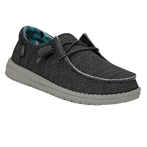 Image of HEYDUDE Women's Wendy Sox Charcoal Size 4 | Women's Shoes | Women's Slip On Shoes | Comfortable & Light-Weight