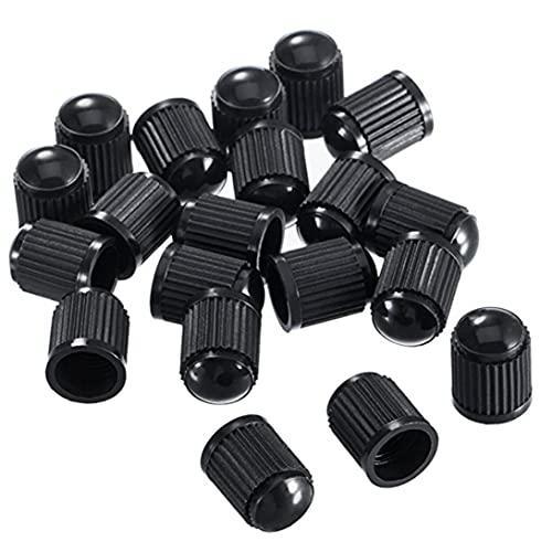 Tapas para válvula de bicicleta Schrader, cubiertas antipolvo para boquilla de gas, para moto y camiones, negro, 50 piezas miniatura 1