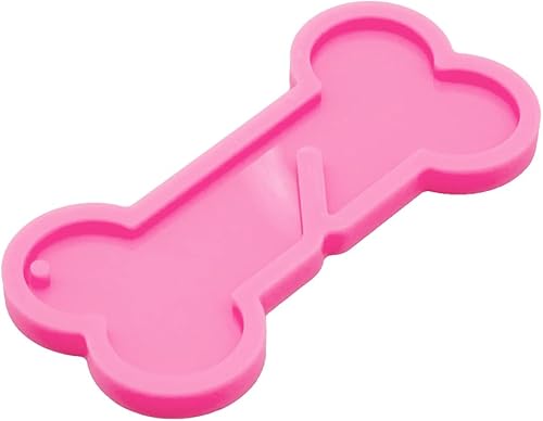 Miniatura 5 de Moldes de silicona para llavero de huesos de perro brillantes y brillantes de 3.9 in, molde de resina para hacer manualidades con epoxi, molde para