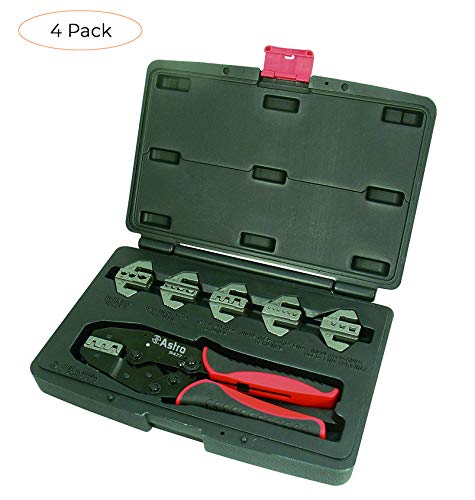 Astro Pneumatic Tool 9477 7-Piece Professional Quick Interchangeable Ratchet Crimping Tool Set (F?ur ???k)