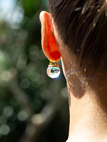 Image of Crystal Earrings for Women, Sparkly Austrian Crystal Disco Ball Earrings, 18K Gold Plated Post Drop Earrings with Colorful Spheres, Hypoallergenic & Lightweight, Ideal Gift for Her