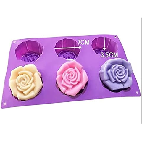 RoseFlower Cake Molds for Baking Shapes,Reusable Soap Moulds Silicone, DIY Fondant Candy Making Form Cover