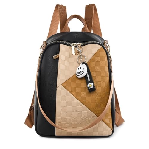 Sac à dos matelassé noir, blanc ou marron avec pendentif délicat