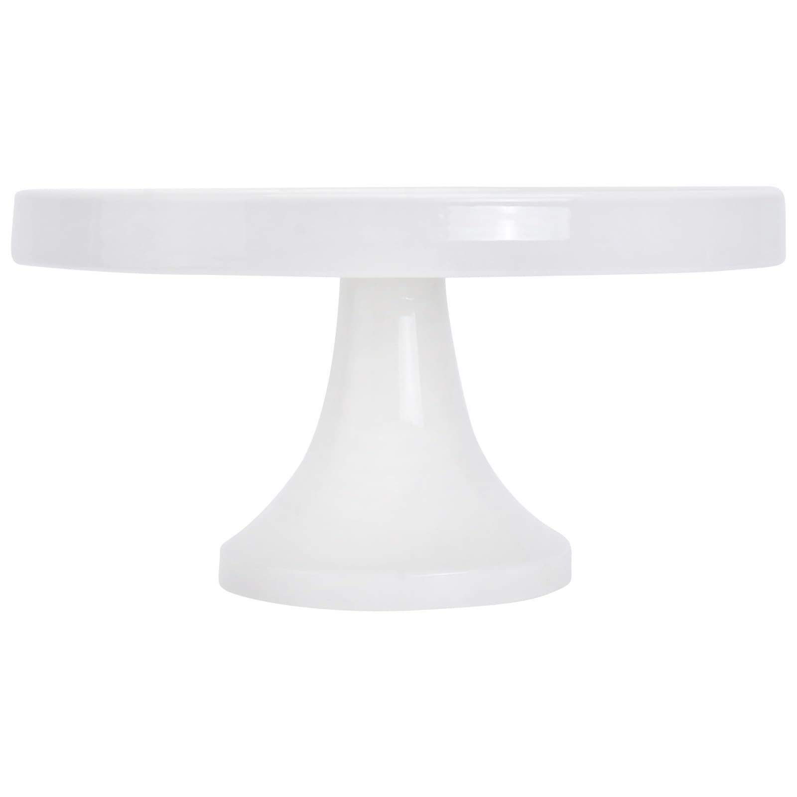 Expositor de Postres Redondo de Cerámica de Color Claro Diseño Elegante y Base Gruesa para Fiestas y Bodas, Capacidad Grande y Estilo Delicado