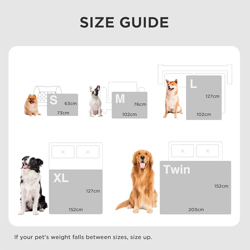 BEDSURE wasserdichte Hundedecke mittelgroße Hunde - 102x76cm Hundedecke waschbar, Decke Hund aus Sherpa Fleece, Katzendecke flauschig und weich, Grau
