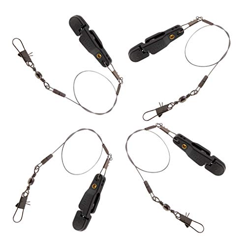 F Fityle 4 Piezas de Plástico, Acero Inoxidable, Pinza de Liberación para Tablero de Cepillado, Profundizador, Liberación de Línea de Pesca con de 12 ''