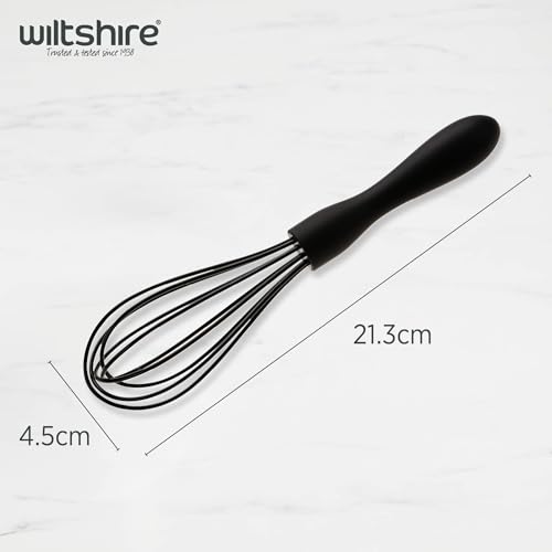 Wiltshire Silicone Whisk, Egg Whisk, Baking & Whipping Balloon Whisk, Heat-Resistant Utensil, Non-Stick, Non-Scratch, Midnight Black, 21x5x5cm - Image 4