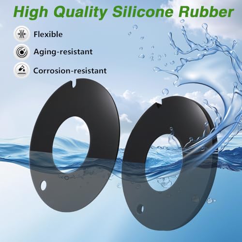 Image of RV Toilet Bowl Seal Kit with Overflow Hole Fit for Dometic /Sealand Gravity Flush Toilet from 2000 and Earlier, Bowl Seal & Flush Ball Seal Fit for 510 511 910 911 2010 2011 Replace# 385316140