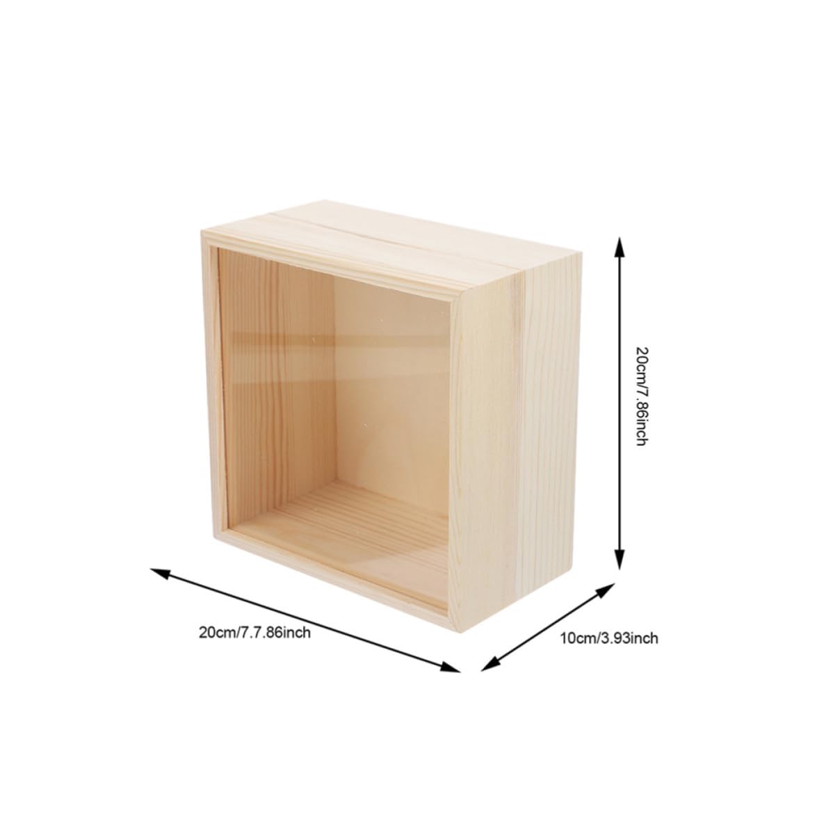 Balacoo Caja Organizadora de Madera y Acrílico Beige Diseño Transparente, Almacenamiento Multifuncional para Joyería y Papelería en Tocadores y Espacios Pequeños, Paquete de 2 Piezas