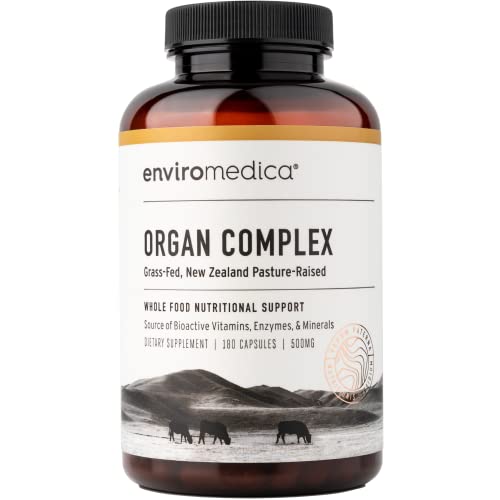 Enviromedica Grass-Fed Organ Complex: Freeze-Dried Beef Liver, Kidney, Heart, And Pancreas (180Ct) #TOP16