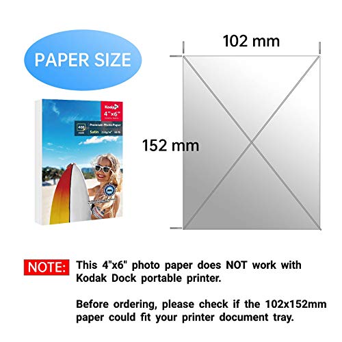 image for KOALA PAPER Koala Premium Semi Gloss Photo Paper 4x6 Inch Satin Finish