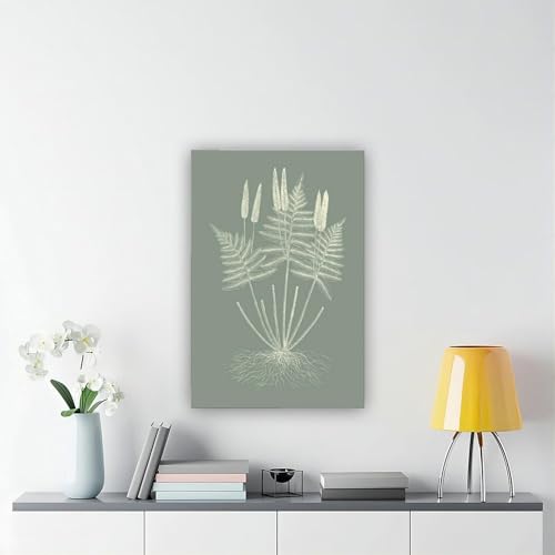 Poster botanique fougère vert sauge idée cadeau déco petit format