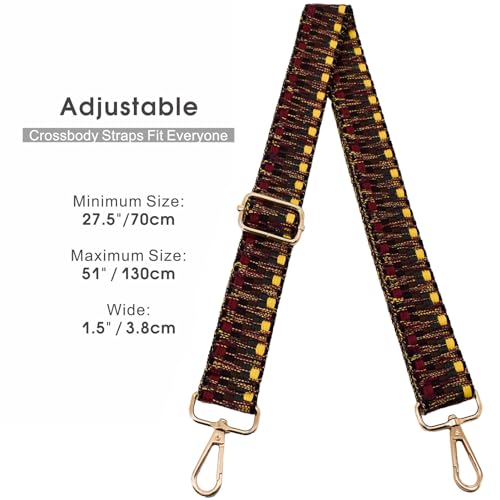 Image of Replacement Purse Strap Shoulder Strap Adjustable Crossbody Strap for Women Crossbody Wide Shoulder Bag