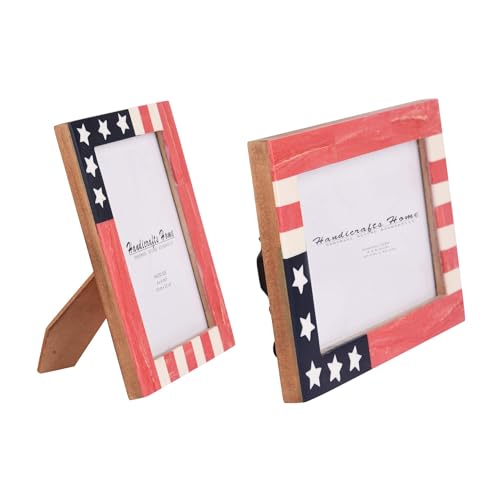 Image of Handicrafts Home 4x6 Picture Frames Pack of 2 - Manhattan Collection Handcrafted Photo Frames, Perfect for Wall & Tabletop Display, Ideal Home Decor Gift