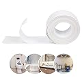 Homid PVC Caulk Strip for Bathtub,1.5Inch Wide,10.5Ft Length Self Adhesive Waterproof Anti-Mildew Sealing Caulking Tape, Edge Protector, Decorative Sealant Trim for Sink, Toilet and Bathroom,White