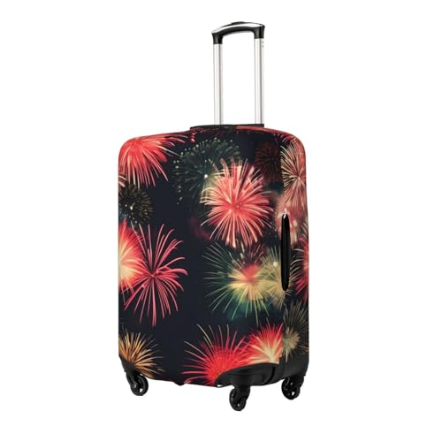 Beautiful Fireworks Luggage Covers For Suitcase Approved,Suitcase Cover Protector Fit 18-32 InchLuggage, Small2