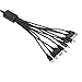 Cutwif 10 in 1 Multi Charging Cable, Universal Multiple Charging Cord Cable with 10 Ports for Cell Phones Speaker MP3 MP4 & More