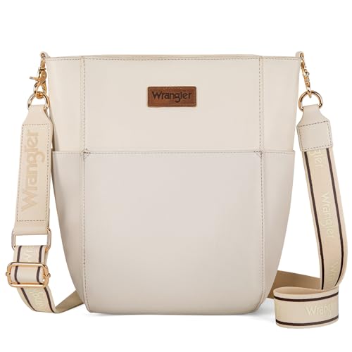 Image of Wrangler Large Crossbody Bag for Women Vegan Leather Cross Body Purse with Guitar Strap