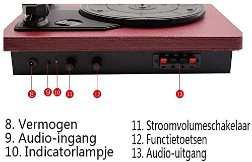 AURADO Gramophone, Platine Vinyle Bluetooth À Trois Vitesses 18/25/30 Cm Tourne Disque Vinyle Vintage avec S Intégré… - Les Beatles, Paul McCartney, John Lennon, RIngo Starr, George Harrison AURADO Gramophone, Platine Vinyle Bluetooth À Trois Vitesses 18/25/30 Cm Tourne Disque Vinyle Vintage avec S Intégré… – Image 8