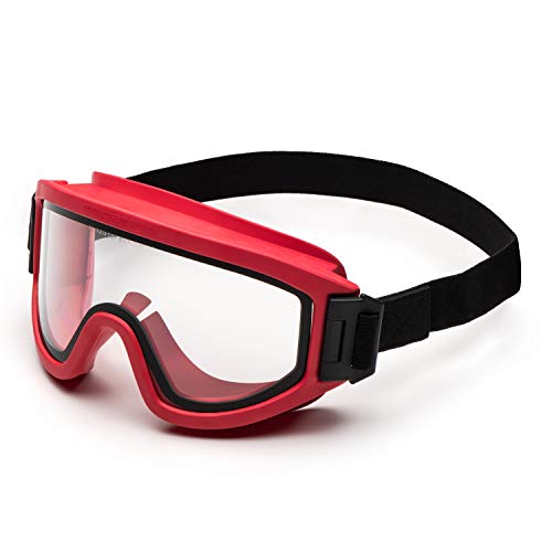 Univet 611.K0.10.01 "No.611" Safety Goggles with Clear Glass, Red