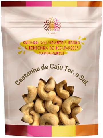 500g Castanha de Caju Torrada e Salgada Premium Inteira - Marca C...