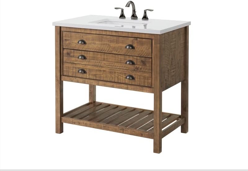 Amazon.com: 24 Inch Hickory Bathroom Vanity - Rustic Country Wooden ...