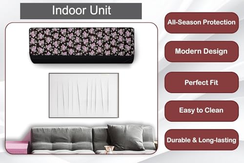 Image of Split AC Cover for 1.5 Ton Indoor & Outdoor Unit | Waterproof & Dustproof Protection | UV Resistant | Durable PVC Material | Weatherproof Outdoor Cover | Easy Installation