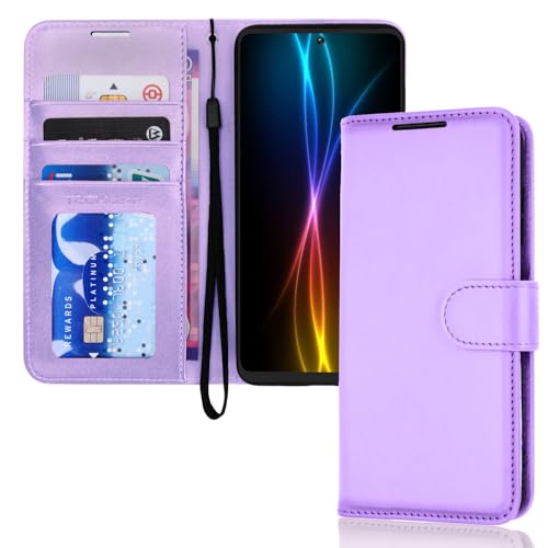 TECHGEAR Custodia in Pelle Galaxy S20 FE, Cover Libro Protettiva con Slot per Schede, Supporto e Cinturino da Polso - Pelle Sintetica per Samsung Galaxy S20 FE Cover Portafoglio (Lavandula)