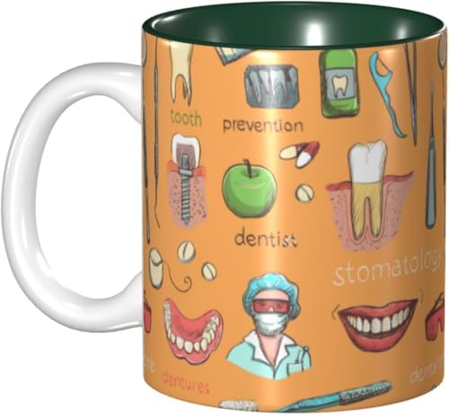 f^PA }OJbv R[q[Jbv e  Dark Green }OJbv Coffee Mug Ceramics 330ml Mtg LO 蕨 av[g