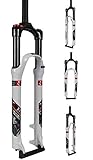 ♥ MTB-Vorderradgabel: Technische Daten: Gewicht: 26 / 27,5 / 29 Zoll sind: 1750/1780 / 1810g, Federweg: 100 mm.
