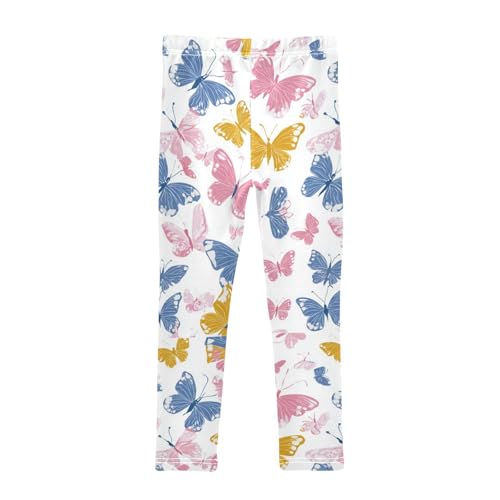Colorful Cute Butterfly Girls Leggings Kids Yoga Pants Dance Active Tights 4T2