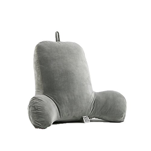 CONMING Oreiller en Mousse déchiquetée Support de Canapé-lit Chaise de Bureau Repose-tête T-Forme Oreiller Lecture Dos Support Coussin Insert Fibre Coton avec Housse Amovible