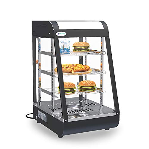 Commercial Food Warmer - Nurxiovo Countertop Pizza Warmers Display L15 x W19 x H25\'\' Pastry Patty Warmer Case for Buffet Restaurant Shop Heater Food Service