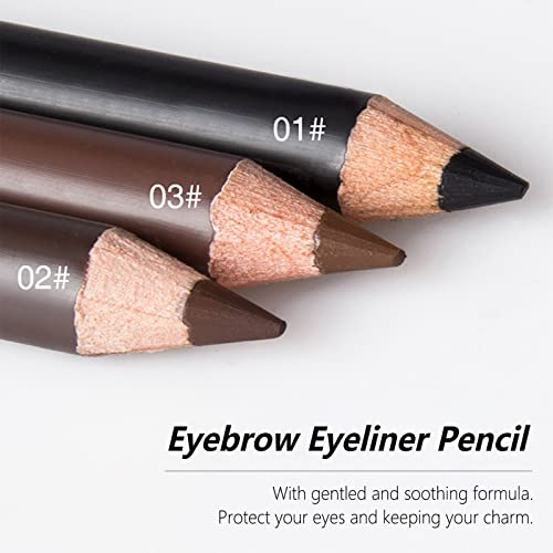 Eyebrow Pens Set, 12 PCS Eyebrow Eyeliner Pencils Set, Waterproof Brow Pencils, Easy Makeup Eyeliner Pens - Image 4